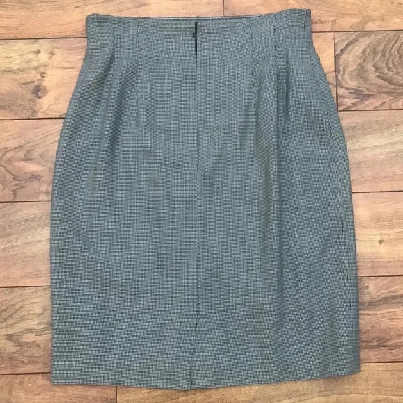 Vintage Escada Check Pencil Skirt - Picture 5 of 5